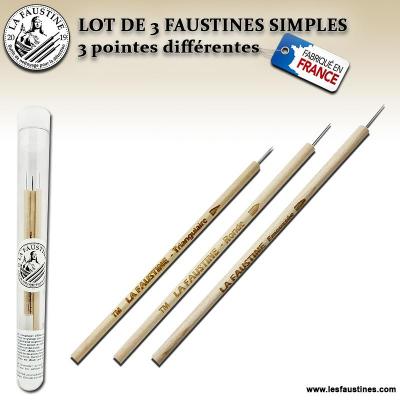 Lot de 3 faustines simples